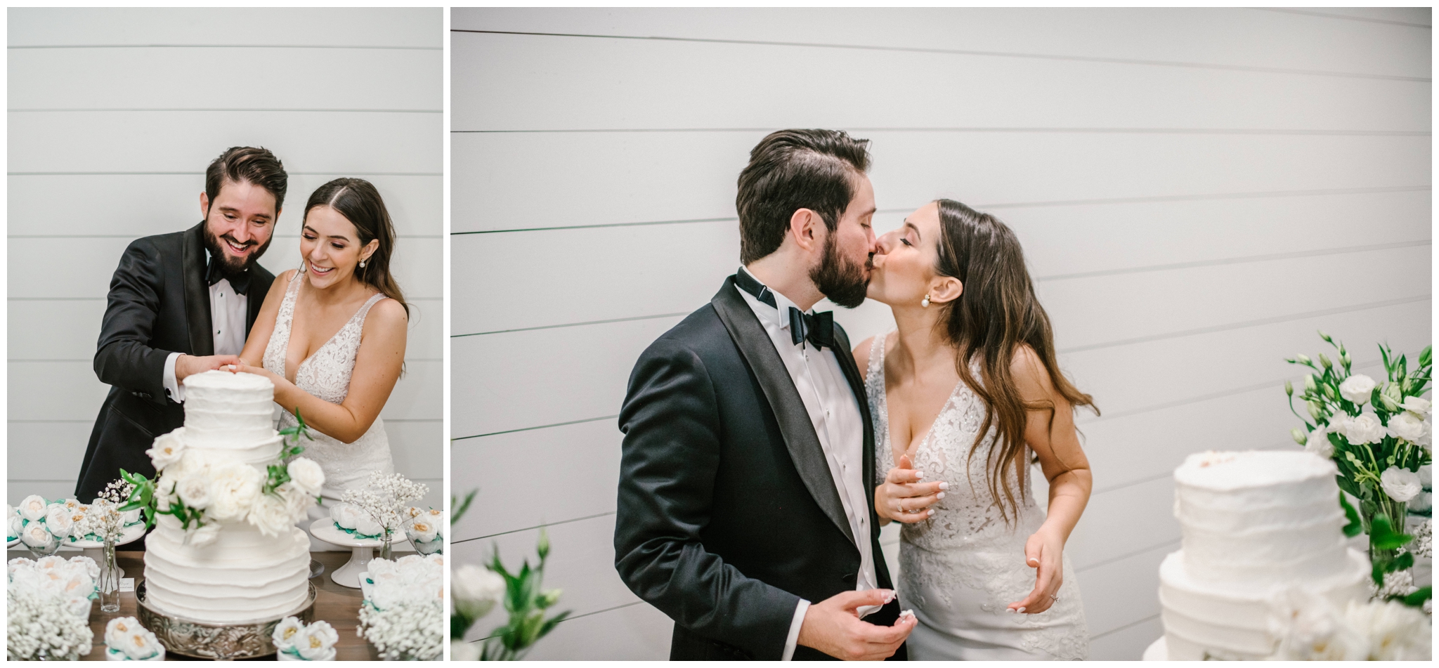 Dusty blue and ivory wedding at The Farmhouse in Montgomery, Texas