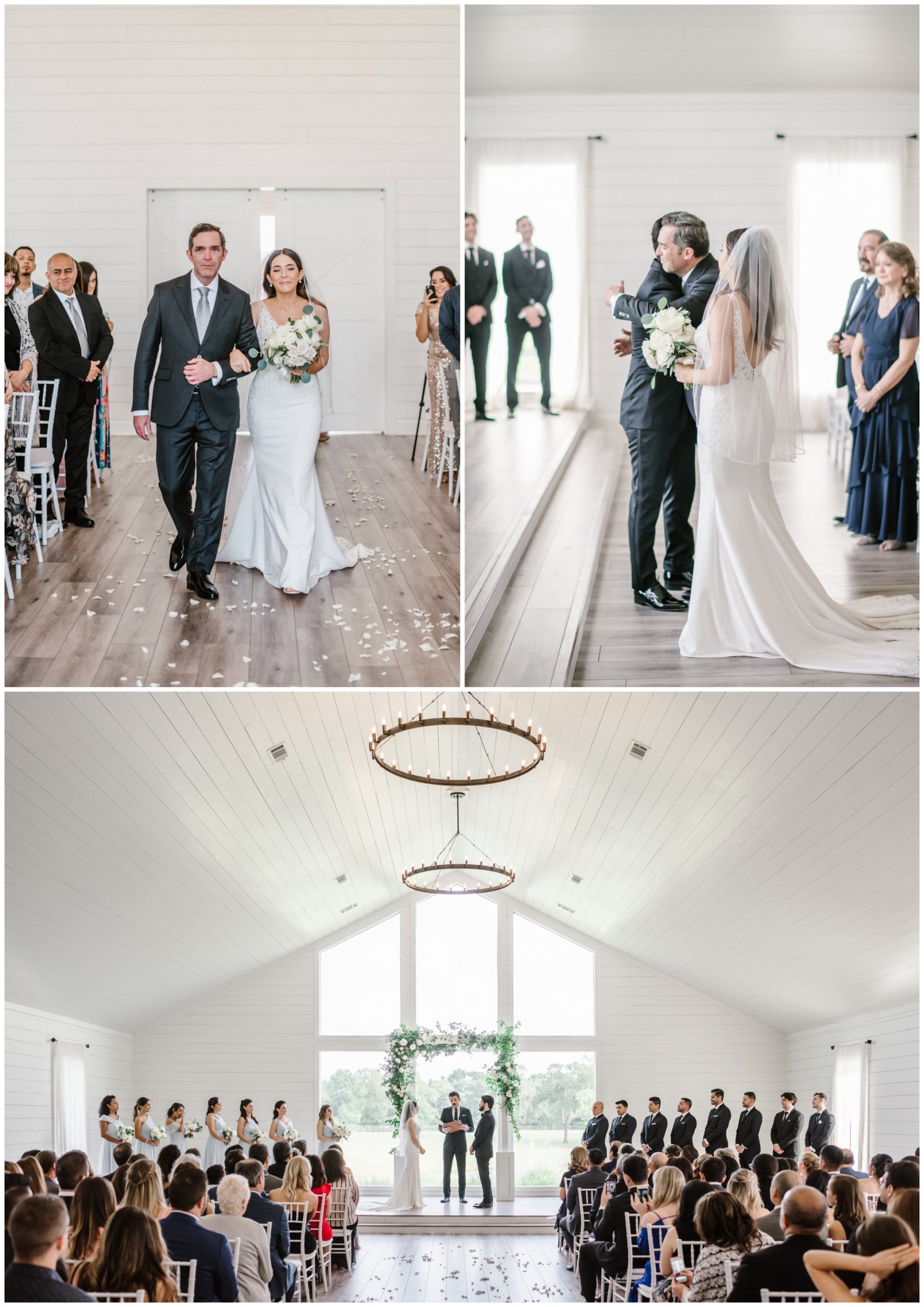 Fall wedding ceremony at The Farmhouse in Montgomery, Texas | Joslyn Holtfort Photography