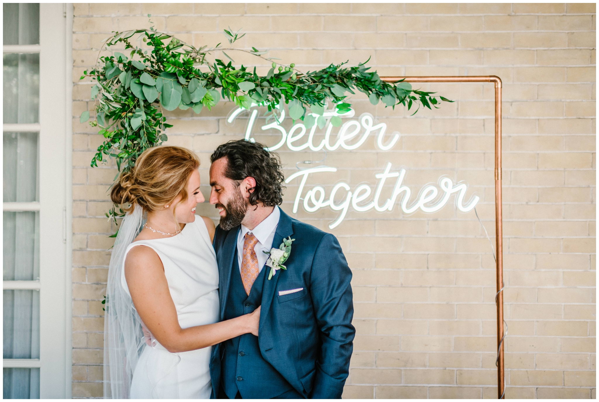 Better Together florescent neon wedding sign
