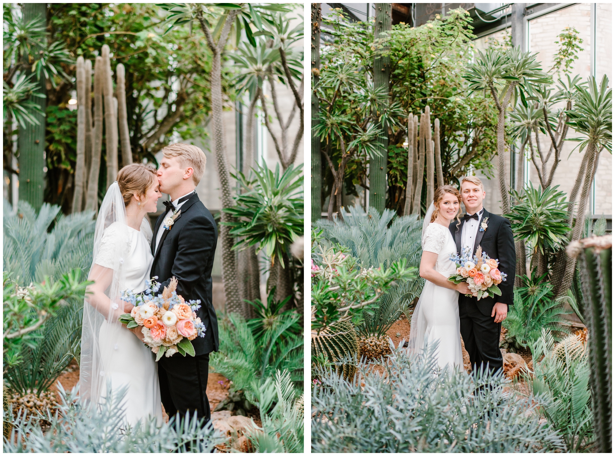 Cacti and colorful wedding at The Greenhouse at Driftwood in Austin