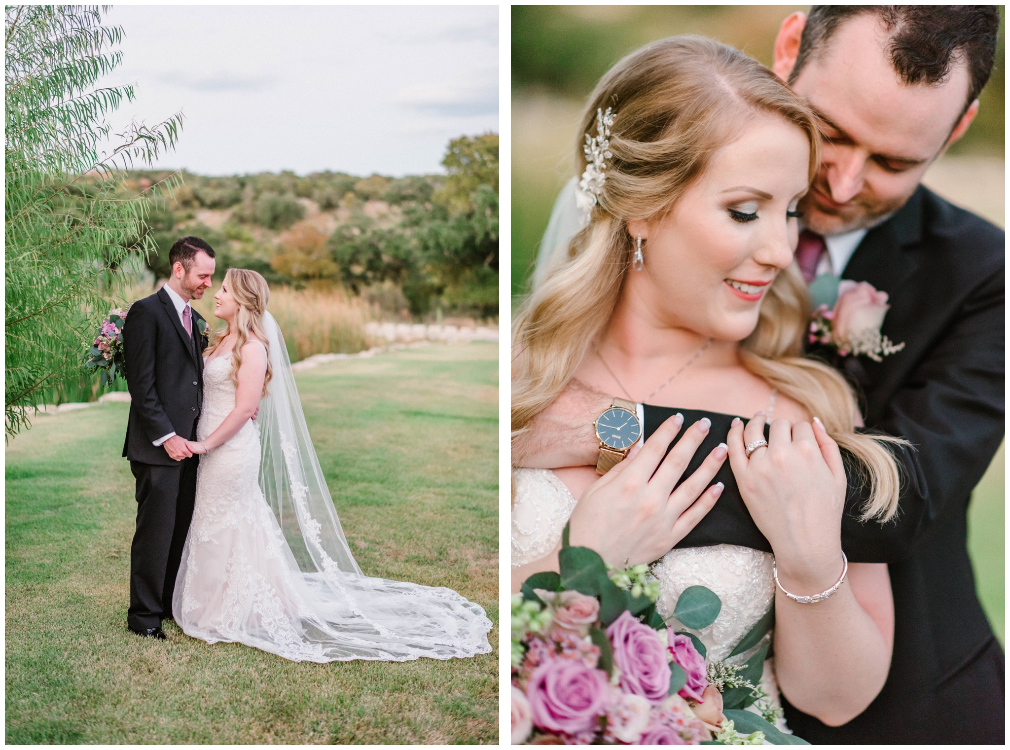 Bride and groom portraits at Hayes Hollow at Hidden Falls outside of Austin, Texas