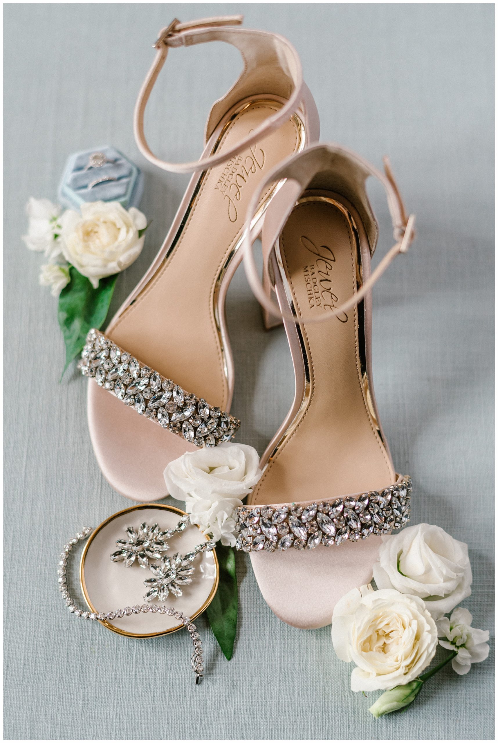 Crystal Encrusted Nude Bridal Shoes