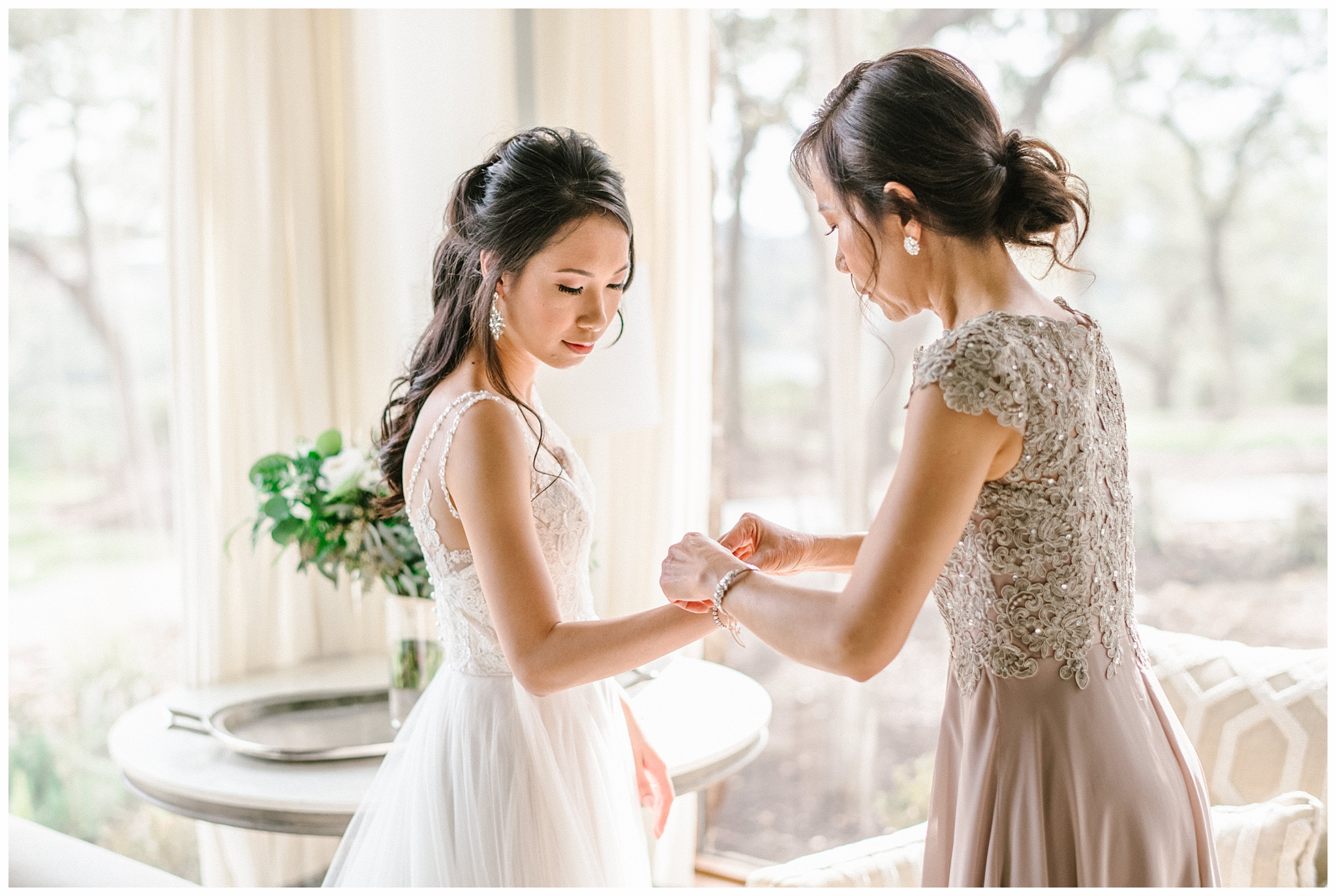 Mom helps Bride with her Vintage Bracelet