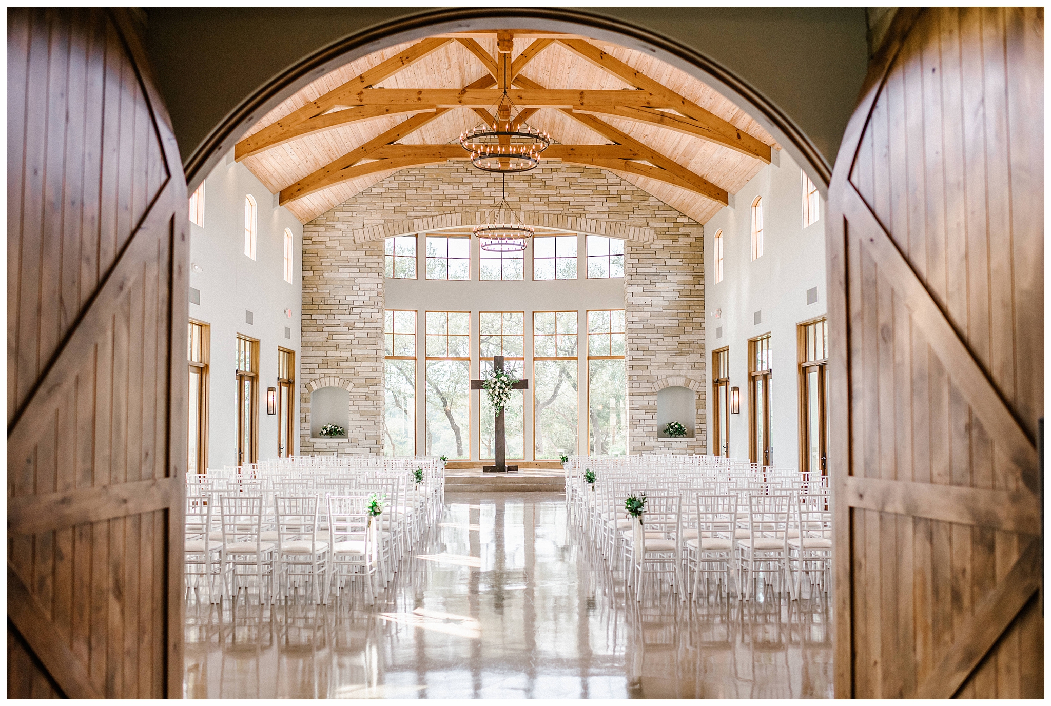 Light and Bright indoor Wedding Chapel