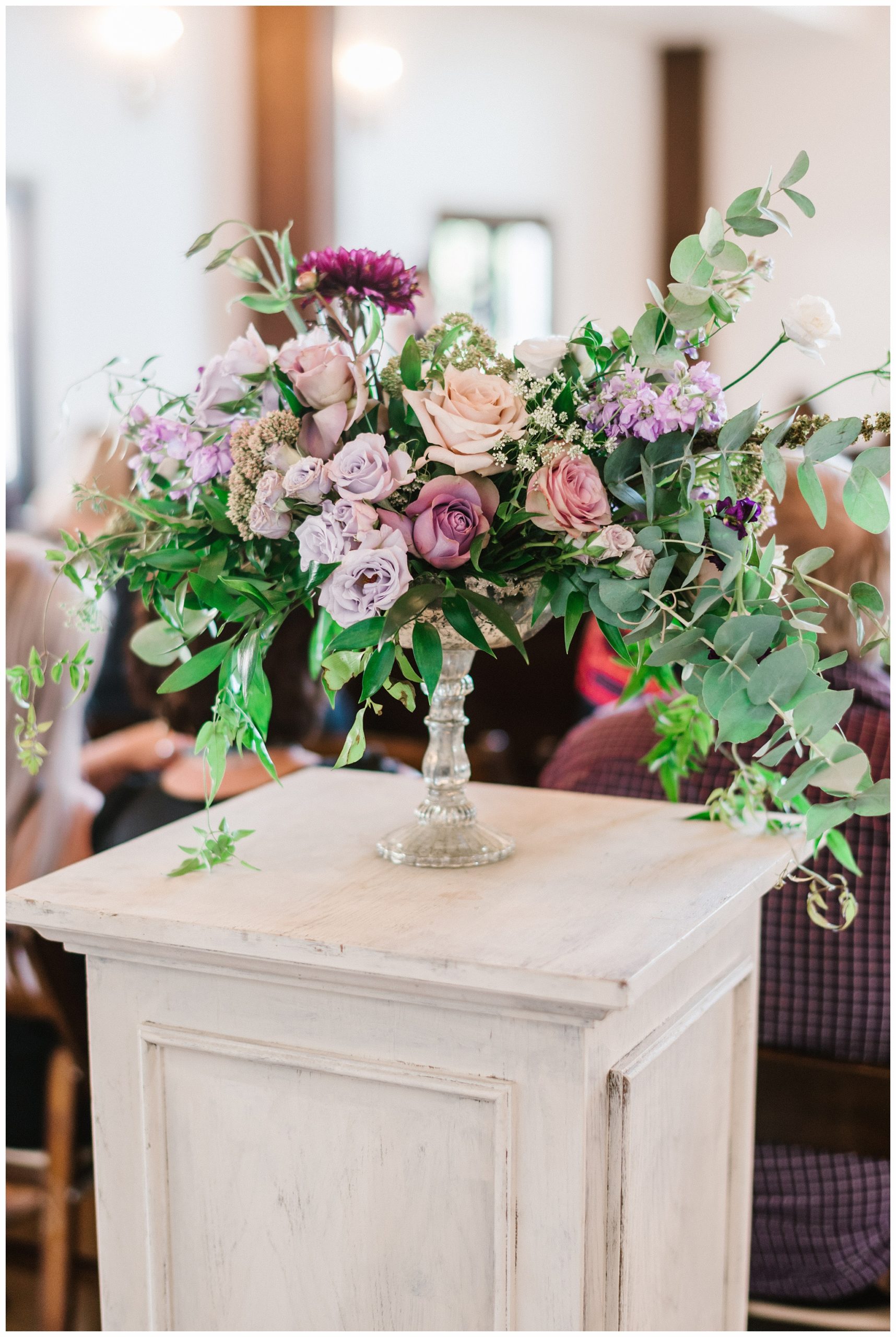 Plum and Violet Summer Wedding Ceremony at Ma Maison