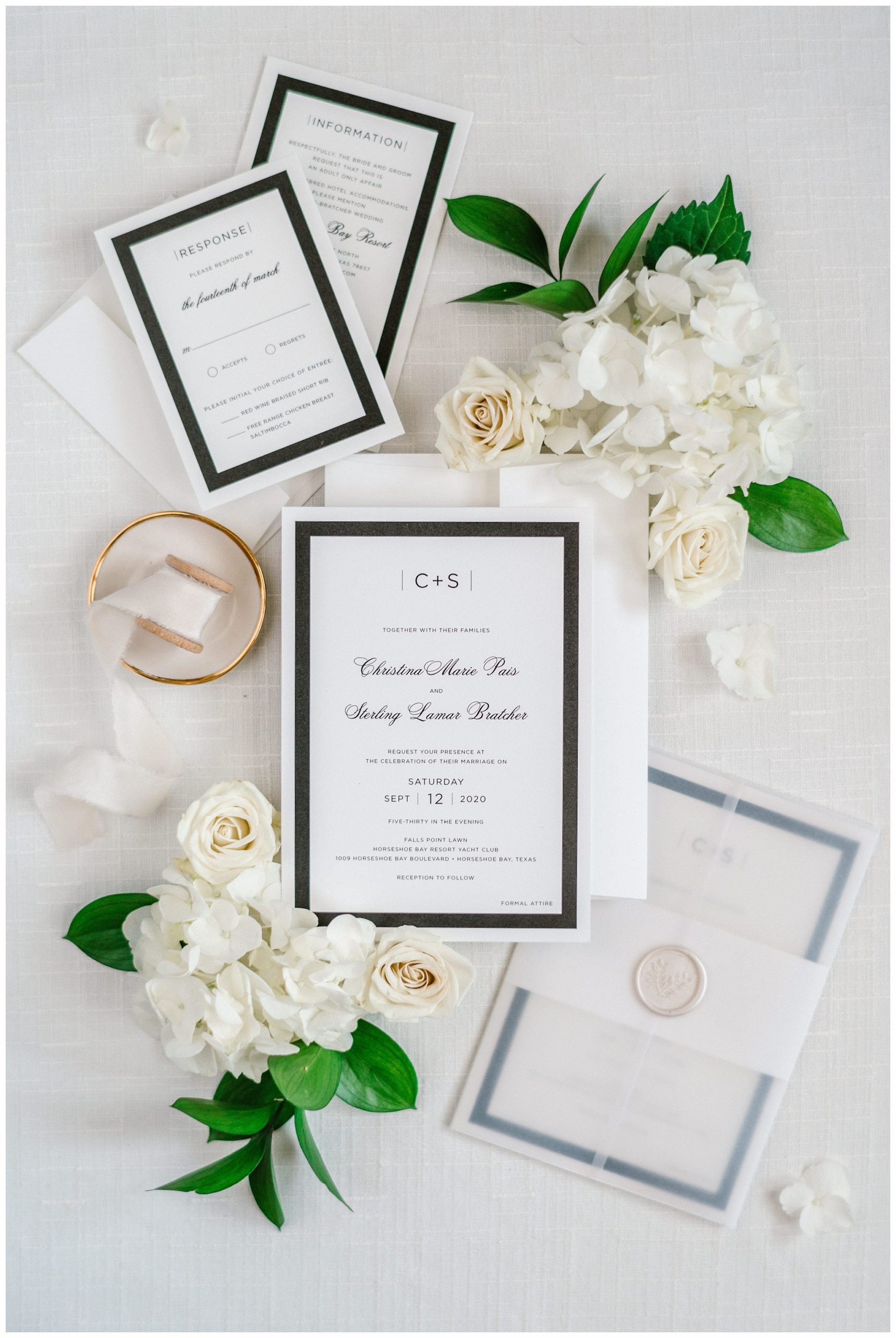Timeless Black and White Wedding Invitations