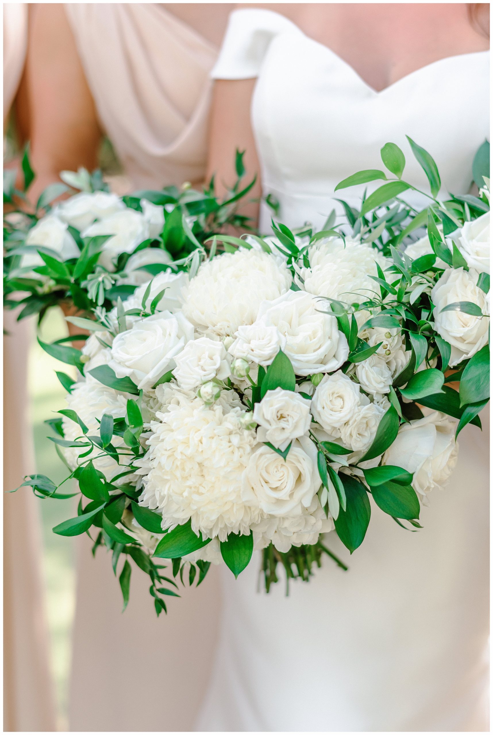 Beautiful White and Green Bridal Bouquet